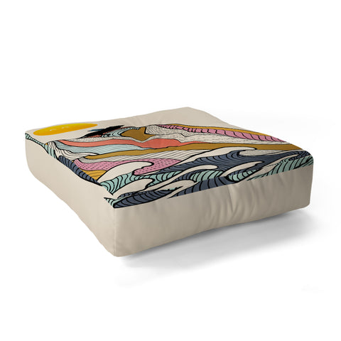 Jimmy Tan Good Morning Meow 3 Reading Floor Pillow Square