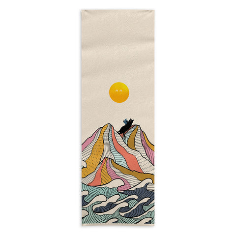 Jimmy Tan Good Morning Meow 3 Reading Yoga Towel