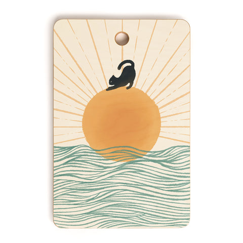 Jimmy Tan Good Morning Meow 7 Sunny Day Cutting Board Rectangle
