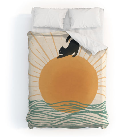 Jimmy Tan Good Morning Meow 7 Sunny Day Duvet Cover