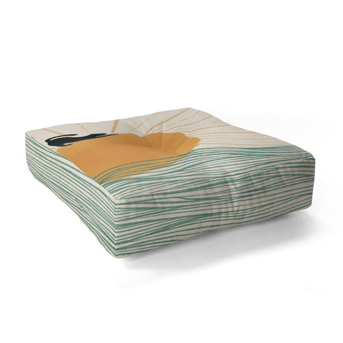 Jimmy Tan Good Morning Meow 7 Sunny Day Floor Pillow Square