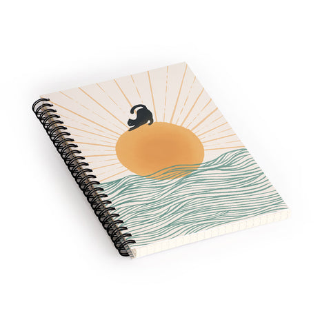 Jimmy Tan Good Morning Meow 7 Sunny Day Spiral Notebook
