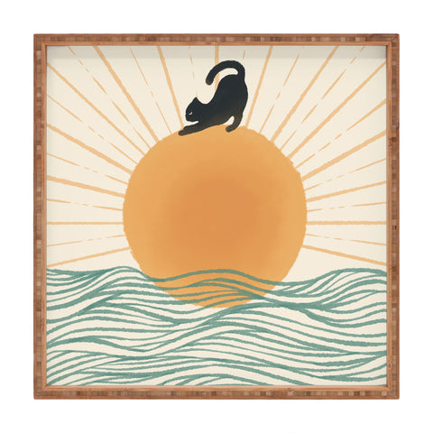 Jimmy Tan Good Morning Meow 7 Sunny Day Square Tray