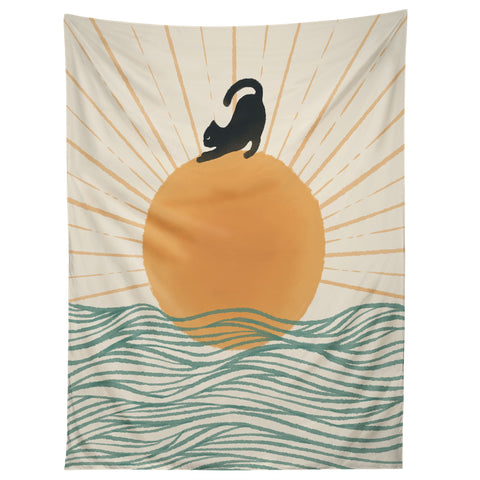 Jimmy Tan Good Morning Meow 7 Sunny Day Tapestry