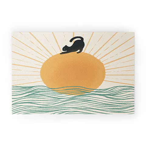Jimmy Tan Good Morning Meow 7 Sunny Day Welcome Mat