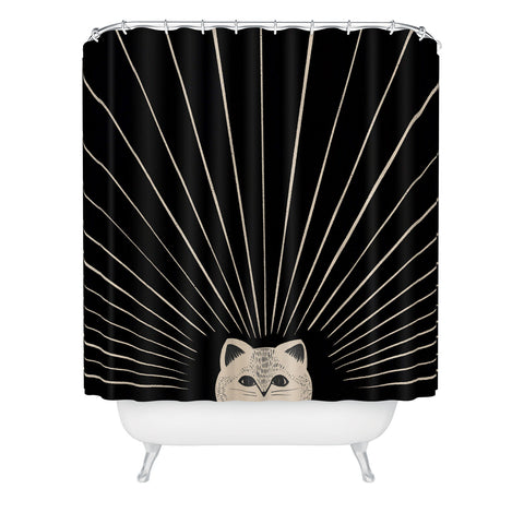 Jimmy Tan Good Morning son Kitty 2 Shower Curtain