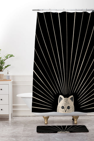 Jimmy Tan Good Morning son Kitty 2 Shower Curtain And Mat