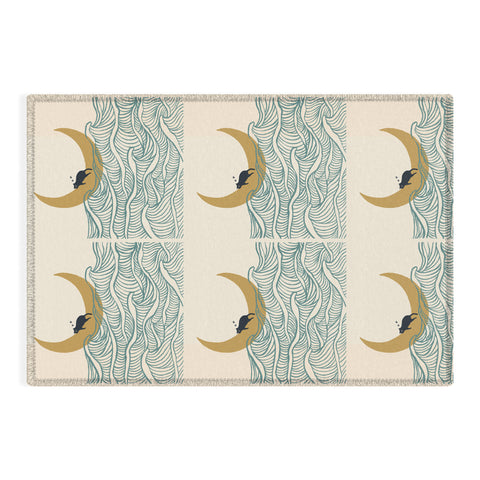 Jimmy Tan Good Night Meow 1 Outdoor Rug