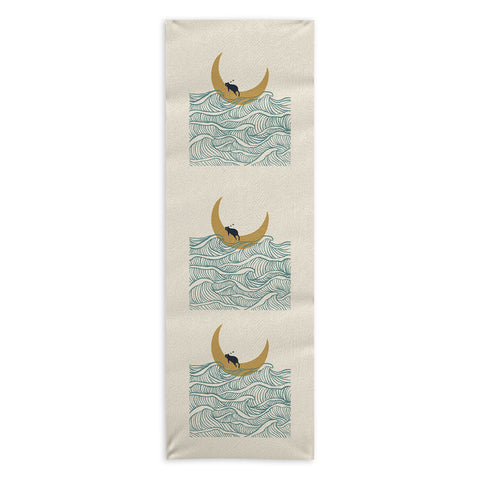 Jimmy Tan Good Night Meow 1 Yoga Towel