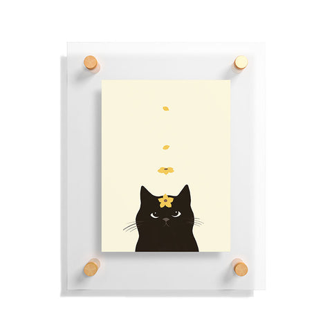 Jimmy Tan Hidden cat 20 spring yellow Floating Acrylic Print