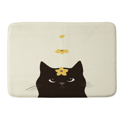 Jimmy Tan Hidden cat 20 spring yellow Memory Foam Bath Mat