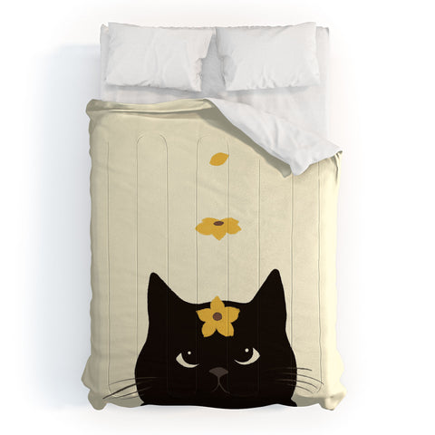 Jimmy Tan Hidden cat 20 spring yellow Comforter