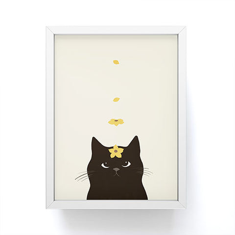 Jimmy Tan Hidden cat 20 spring yellow Framed Mini Art Print