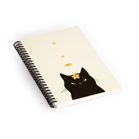 Jimmy Tan Hidden cat 20 spring yellow Spiral Notebook