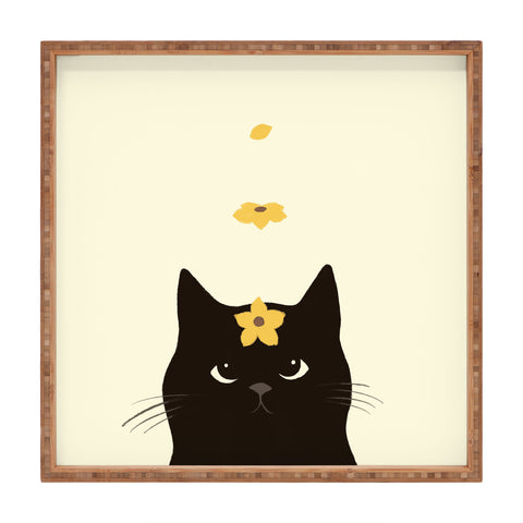 Jimmy Tan Hidden cat 20 spring yellow Square Tray
