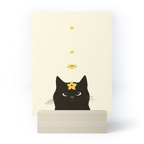 Jimmy Tan Hidden cat 20 spring yellow Mini Art Print