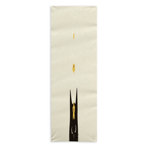 Jimmy Tan Hidden cat 20 spring yellow Yoga Towel