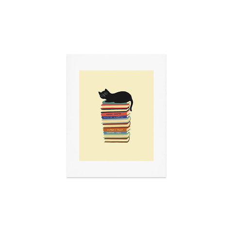 Jimmy Tan Hidden cat 31 reading books Art Print