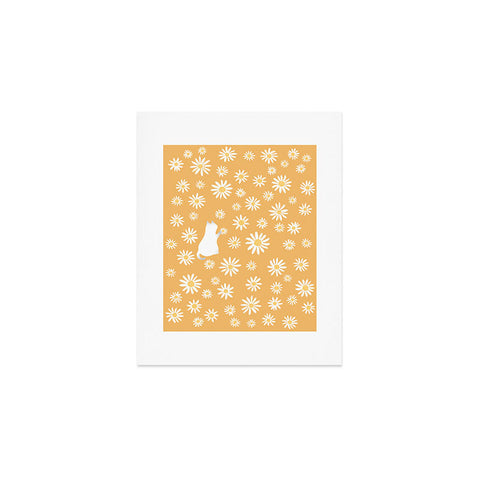 Jimmy Tan Hidden cat 44 flowers fall Art Print