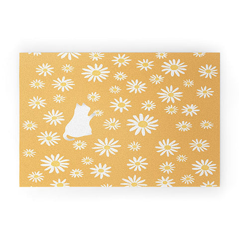 Jimmy Tan Hidden cat 44 flowers fall Welcome Mat