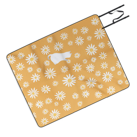 Jimmy Tan Hidden cat 44 flowers fall Picnic Blanket
