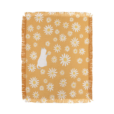 Jimmy Tan Hidden cat 44 flowers fall Throw Blanket