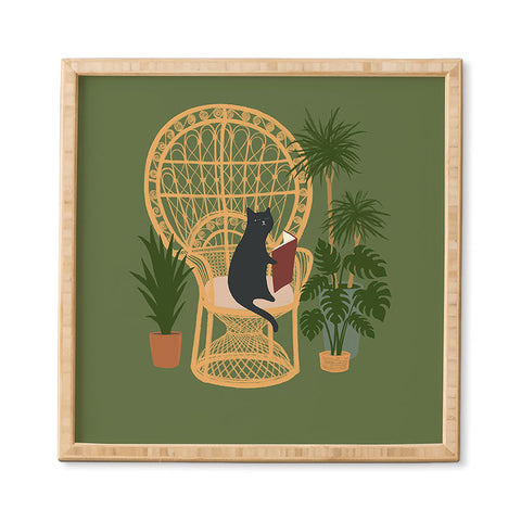 Jimmy Tan Hidden cat 51 private forest Framed Wall Art