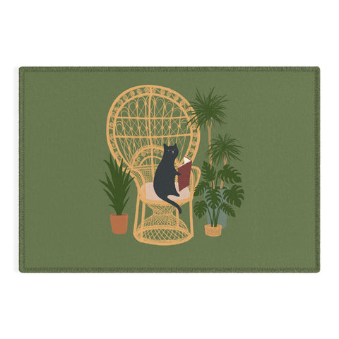 Jimmy Tan Hidden cat 51 private forest Outdoor Rug