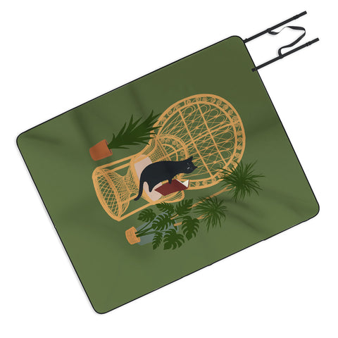 Jimmy Tan Hidden cat 51 private forest Picnic Blanket