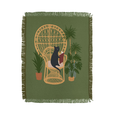 Jimmy Tan Hidden cat 51 private forest Throw Blanket