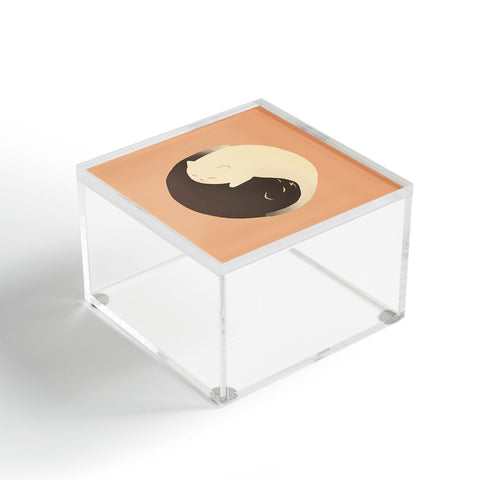 Jimmy Tan Hidden cat 9 Yin Yang kitty Acrylic Box