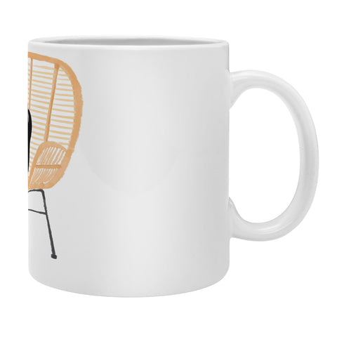 Jimmy Tan Lazy cat 2 enjoying coffee Coffee Mug