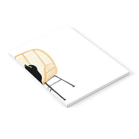 Jimmy Tan Lazy cat 2 enjoying coffee Notebook