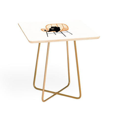 Jimmy Tan Lazy cat 2 enjoying coffee Side Table