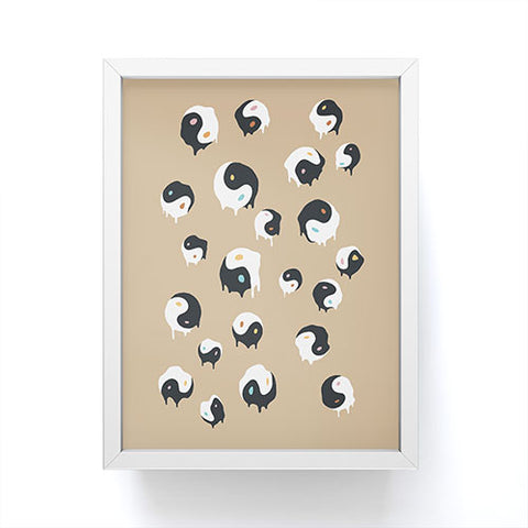 Jimmy Tan Meditation pattern 1b Tan Framed Mini Art Print
