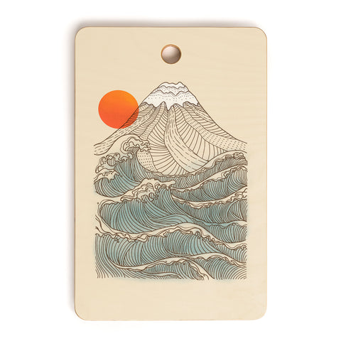 Jimmy Tan Mount Fuji the great wave Cutting Board Rectangle