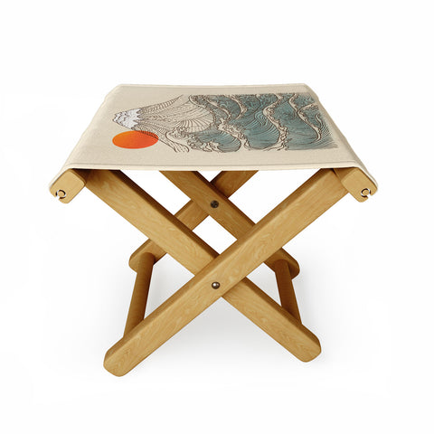 Jimmy Tan Mount Fuji the great wave Folding Stool