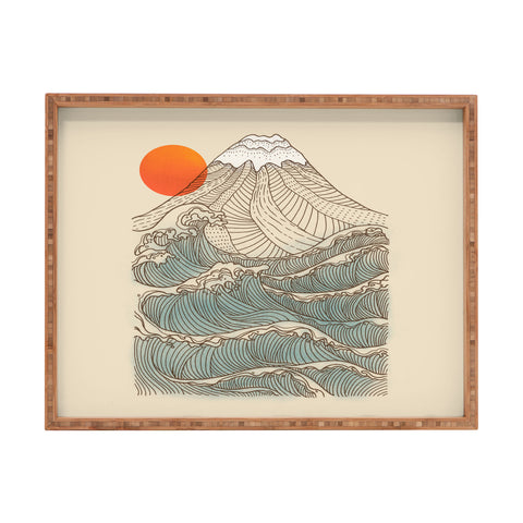Jimmy Tan Mount Fuji the great wave Rectangular Tray