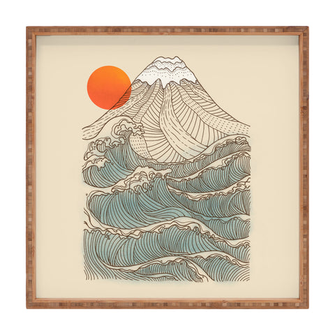 Jimmy Tan Mount Fuji the great wave Square Tray