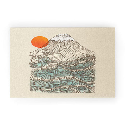 Jimmy Tan Mount Fuji the great wave Welcome Mat