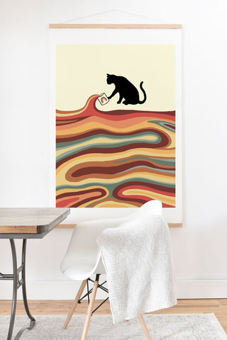 Jimmy Tan Rainbow cat 1 coffee milk drop Art Print And Hanger