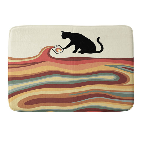 Jimmy Tan Rainbow cat 1 coffee milk drop Memory Foam Bath Mat
