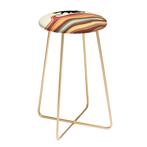 Jimmy Tan Rainbow cat 1 coffee milk drop Counter Stool