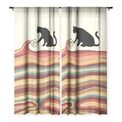 Jimmy Tan Rainbow cat 1 coffee milk drop Sheer Non Repeat