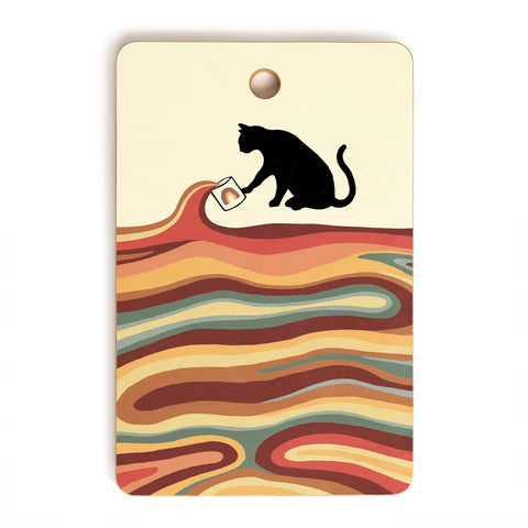 Jimmy Tan Rainbow cat 1 coffee milk drop Cutting Board Rectangle