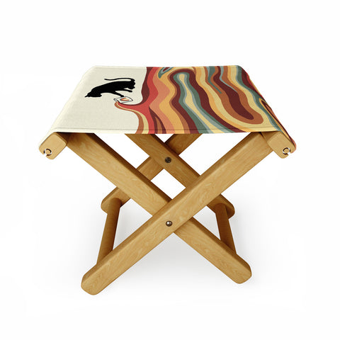 Jimmy Tan Rainbow cat 1 coffee milk drop Folding Stool