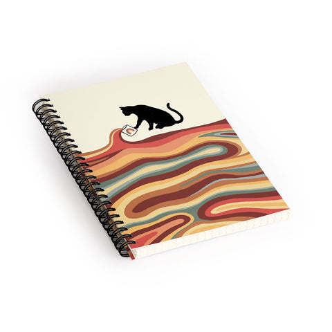 Jimmy Tan Rainbow cat 1 coffee milk drop Spiral Notebook