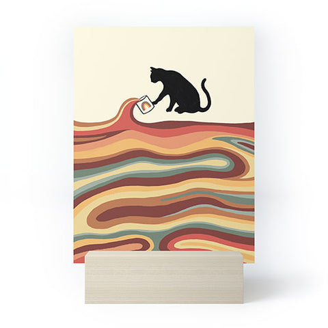 Jimmy Tan Rainbow cat 1 coffee milk drop Mini Art Print