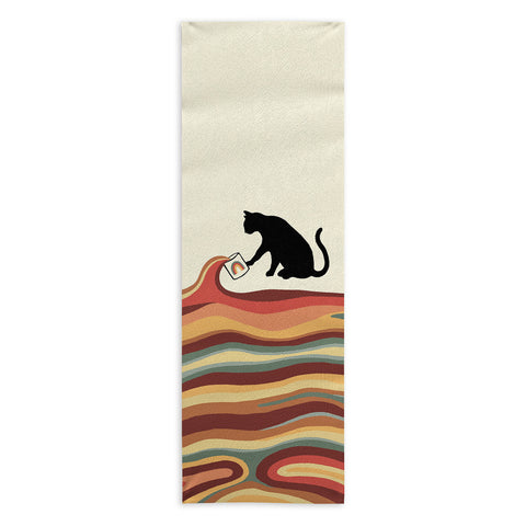 Jimmy Tan Rainbow cat 1 coffee milk drop Yoga Towel