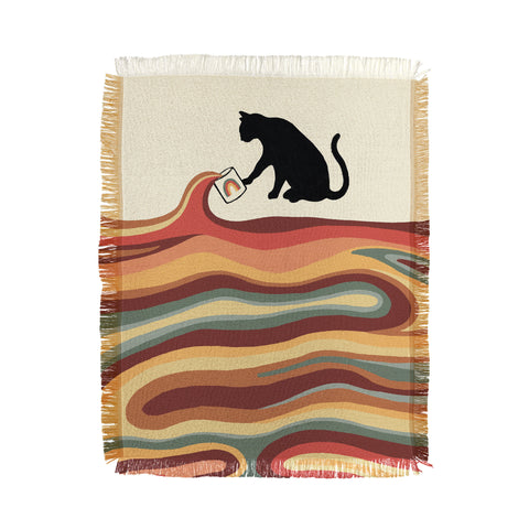 Jimmy Tan Rainbow cat 1 coffee milk drop Throw Blanket